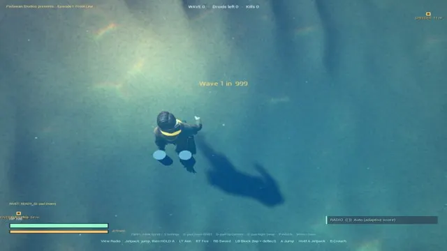 The hero swimming underwater in clear blue water